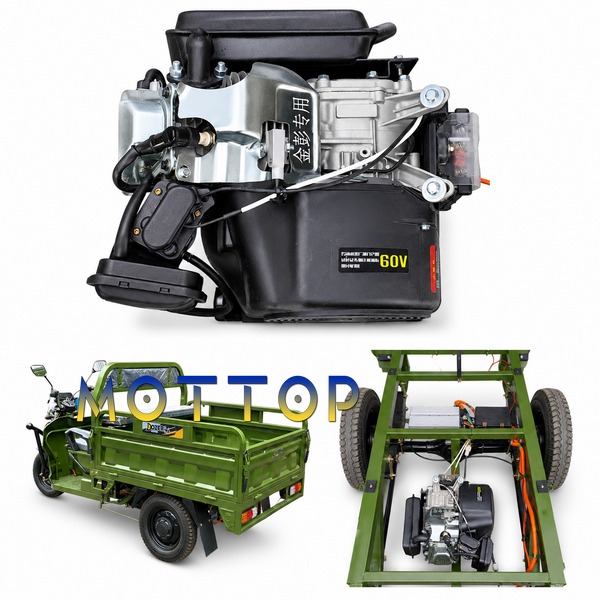 Гібридний Електротрицикл Dozer Model 3 1800 ватт + генератор 60в 2152022 фото